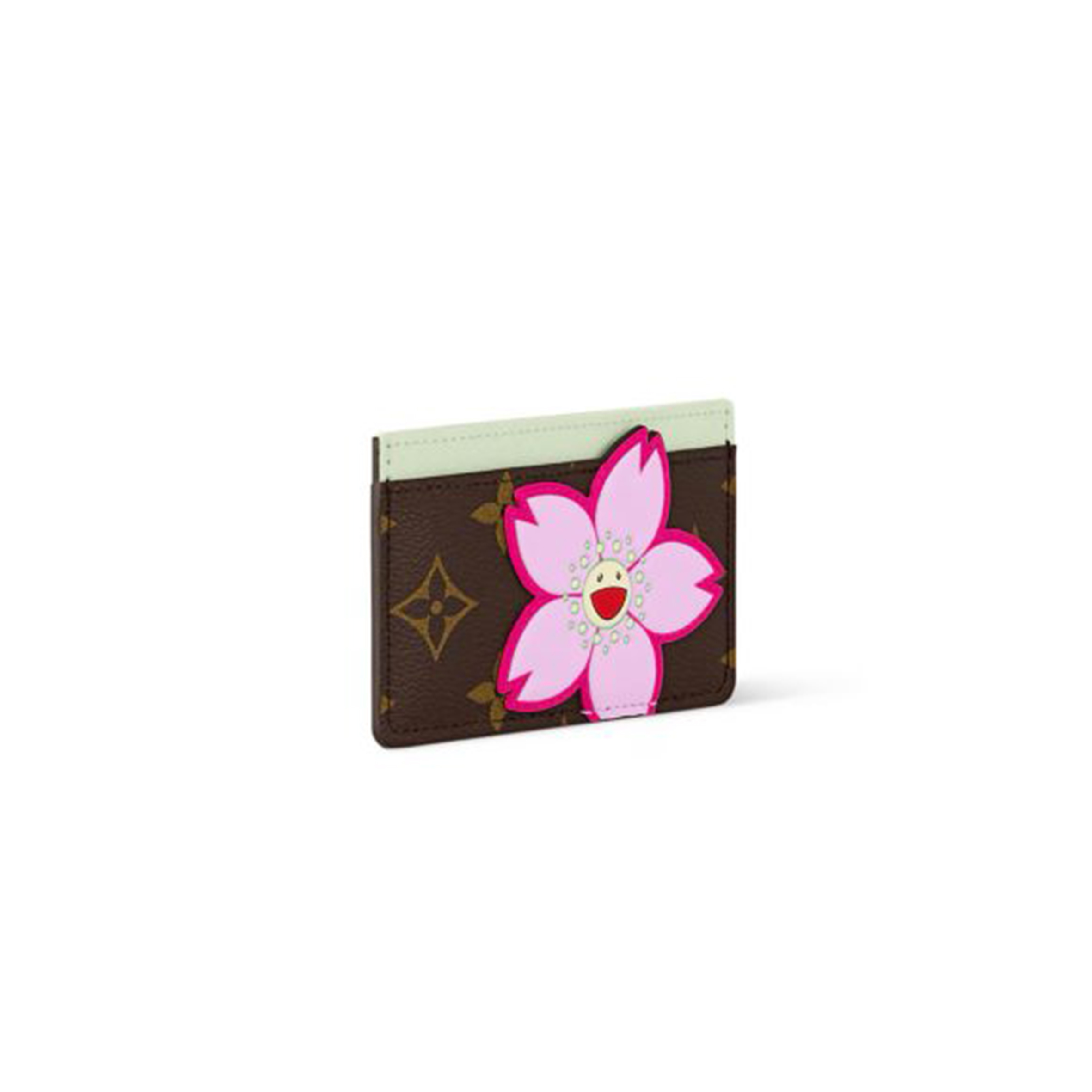 l0*is V*t0n murakami x takashi card holder sakura brown m13429 (11*7*0.5cm)